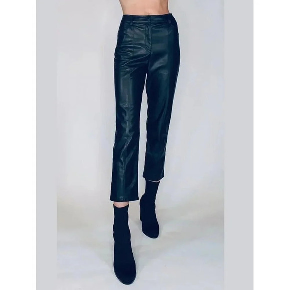 LBLC The Label Jen Vegan Leather Trouser in Black Medium New Pants - Picture 16 of 16